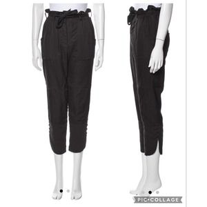 SEA NEW YORK PAPERBAG PANTS HIGH RISE CROPPED VISCOSE SIZE 6